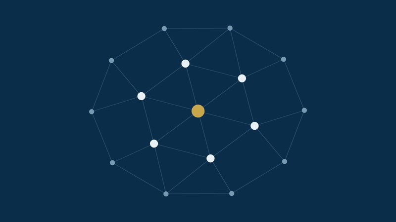 An abstract network of connected nodes, representing the AI editor